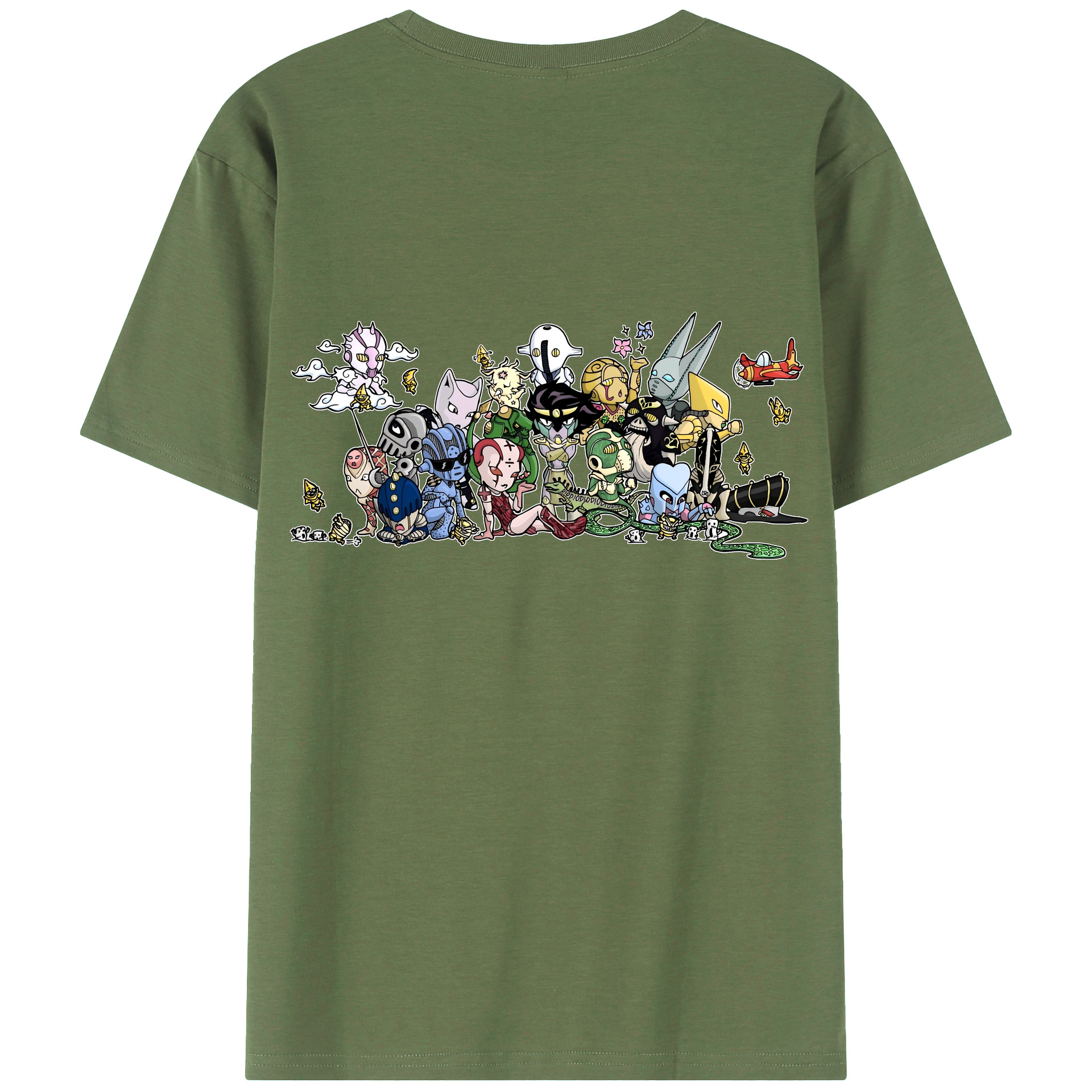 （画像用） ジョジョの奇妙な冒険 JoJo's Bizarre Adventure 綿100％ メンズ半袖Tシャツ（バックプリント） 通気性